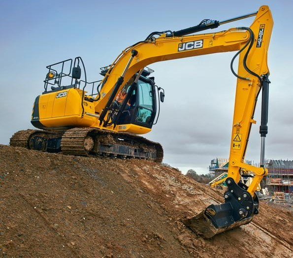 JCB excavator working on site
